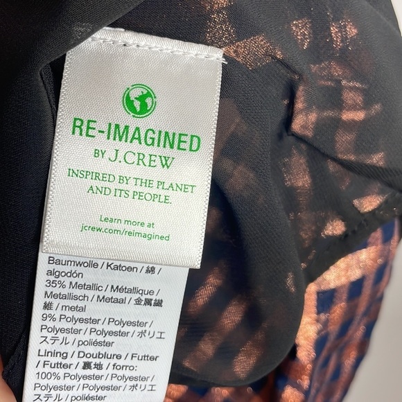 J. Crew | Ruffle Neck‎ Gingham Sleeveless Top Size Small NWT - Picture 9 of 11